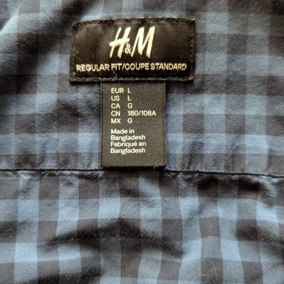 Blue H&M Button-Up Dress Shirt - Picture 2 of 2